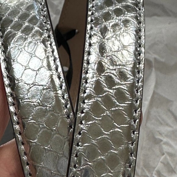 Versace Medusa Leather Belt in Silver NEW - Picture 8 of 10